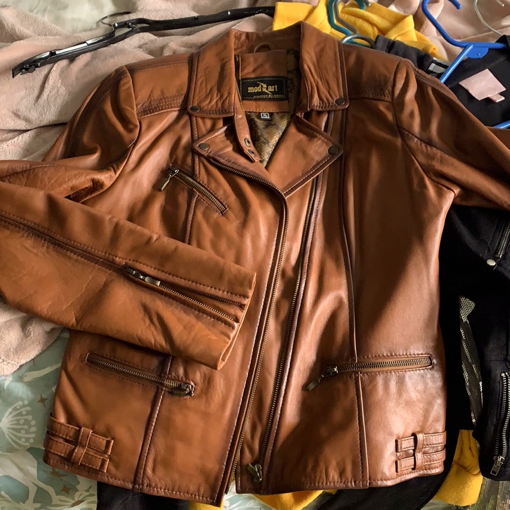 ModArt Genuine Leather Biker Jacket